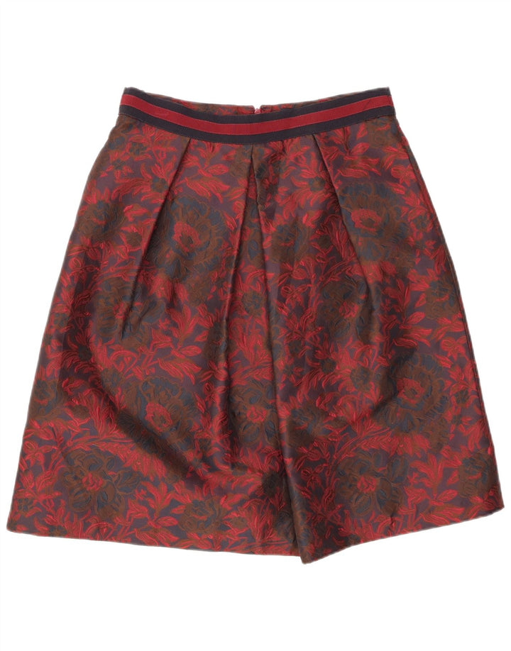 LUISA SPAGNOLI Γυναικεία φούστα σε γραμμή Α IT 44 Medium W28 Red Floral Polyester