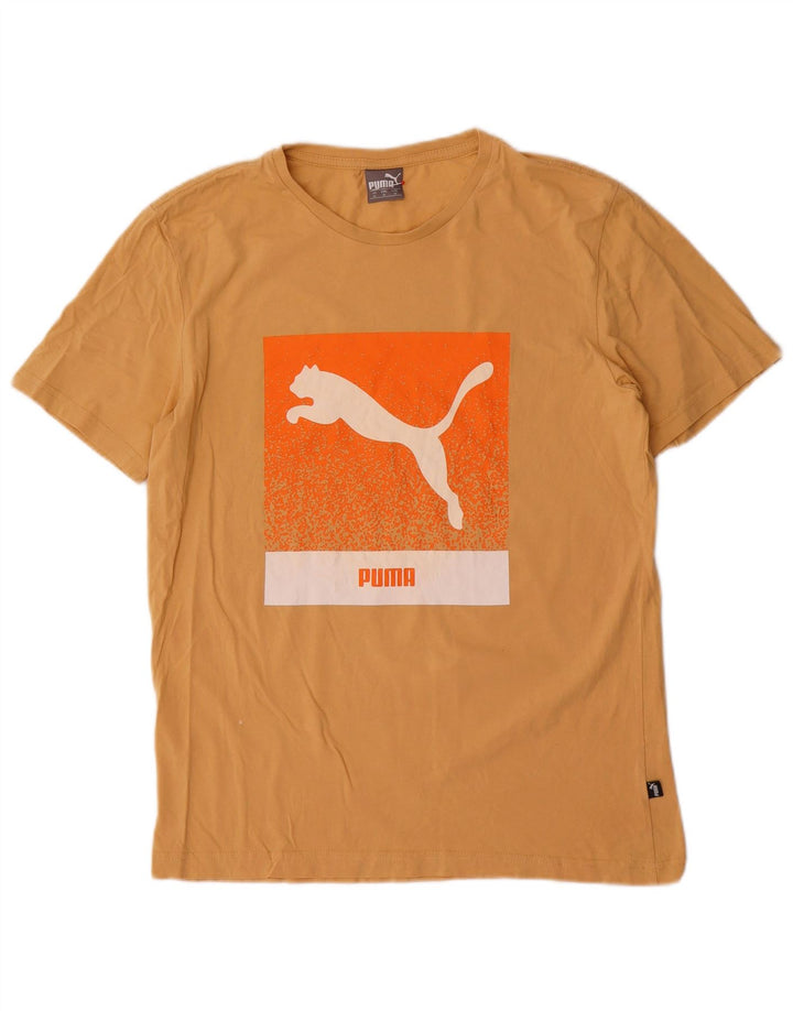 Ανδρικό γραφικό μπλουζάκι Puma, μεσαίο κίτρινο