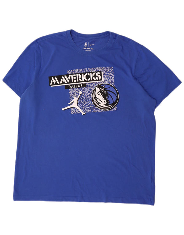 Γραφικό T-shirt Nike ανδρικό Dallas Mavericks XL Μπλε βαμβακερό