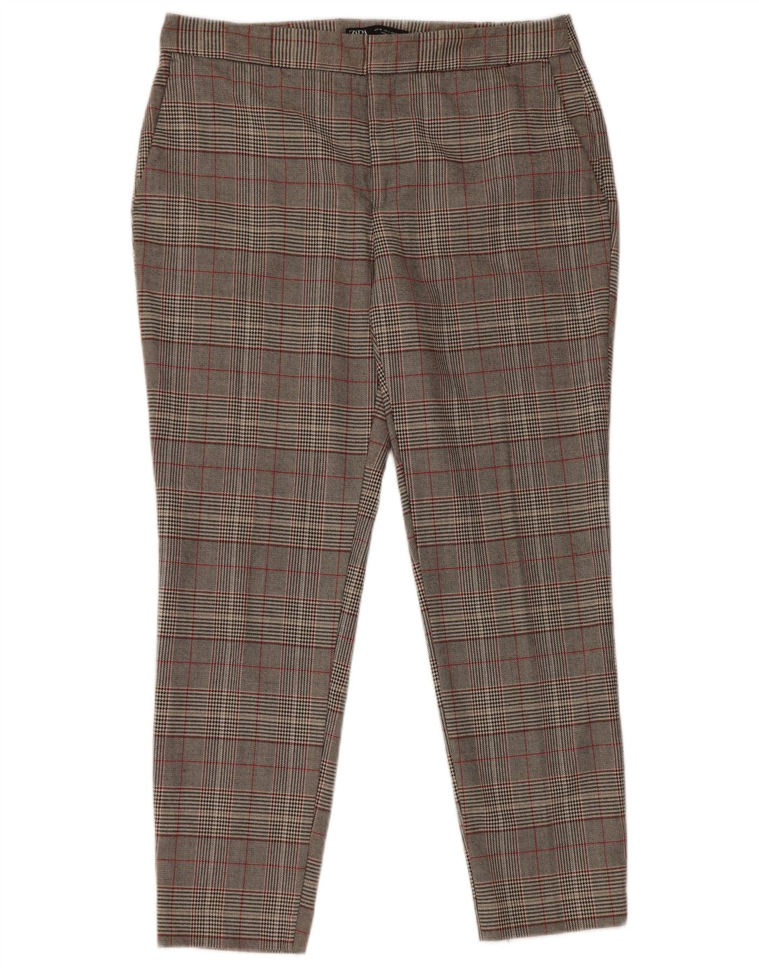 Zara Γυναικείο Slim παντελόνι Chino EU 40 Medium W30 L27 Grey Houndstooth