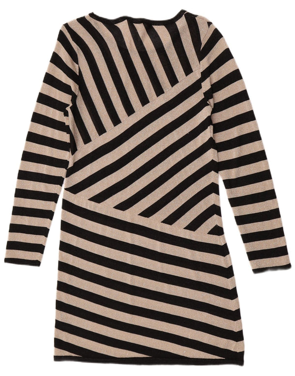 Γυναικείο φόρεμα Oasis See Through Jumper UK 14 μεγάλο μαύρο ριγέ