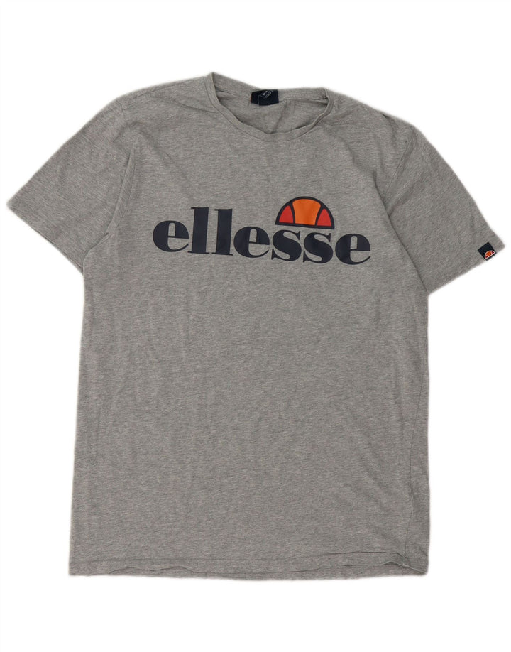 Ανδρικό γραφικό T-Shirt Ellesse Top Medium Grey Cotton