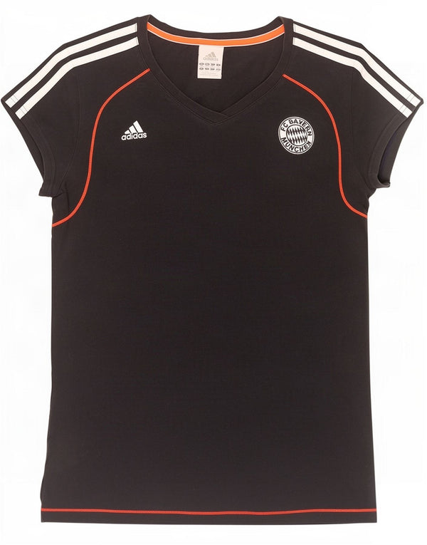 Adidas Womens FC Bayern Munchen T-shirt Top UK 12/14 Medium Black