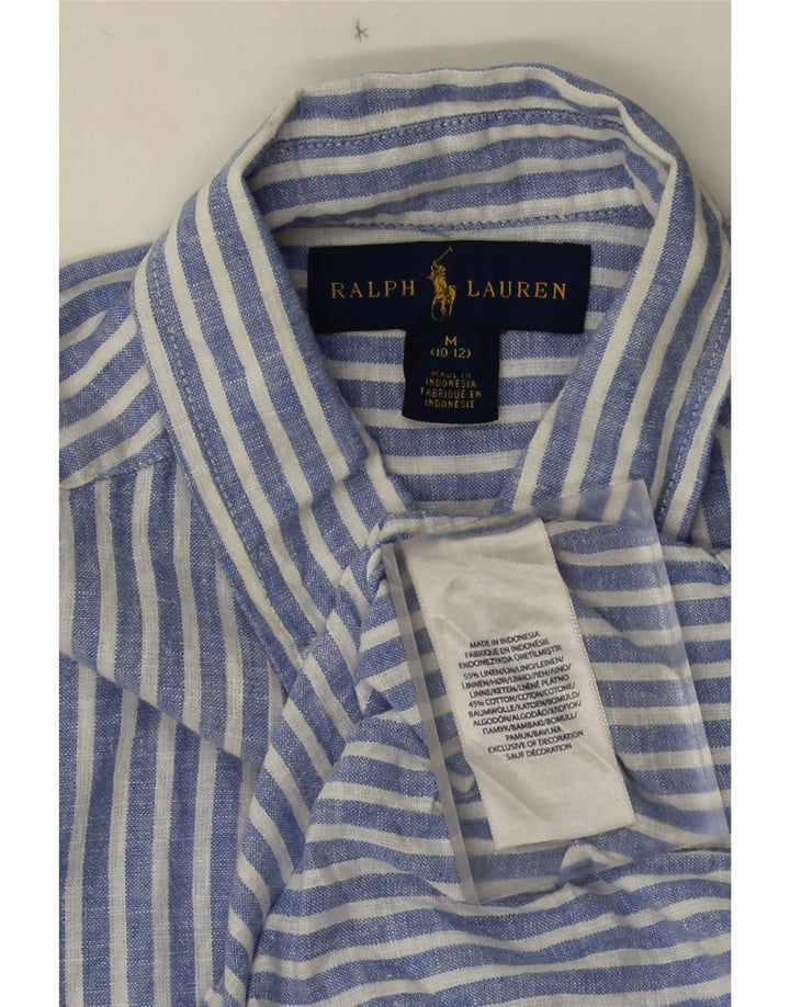 Ralph Lauren για αγόρι πουκάμισο 10-11 ετών Μεσαίο μπλε ριγέ λινό