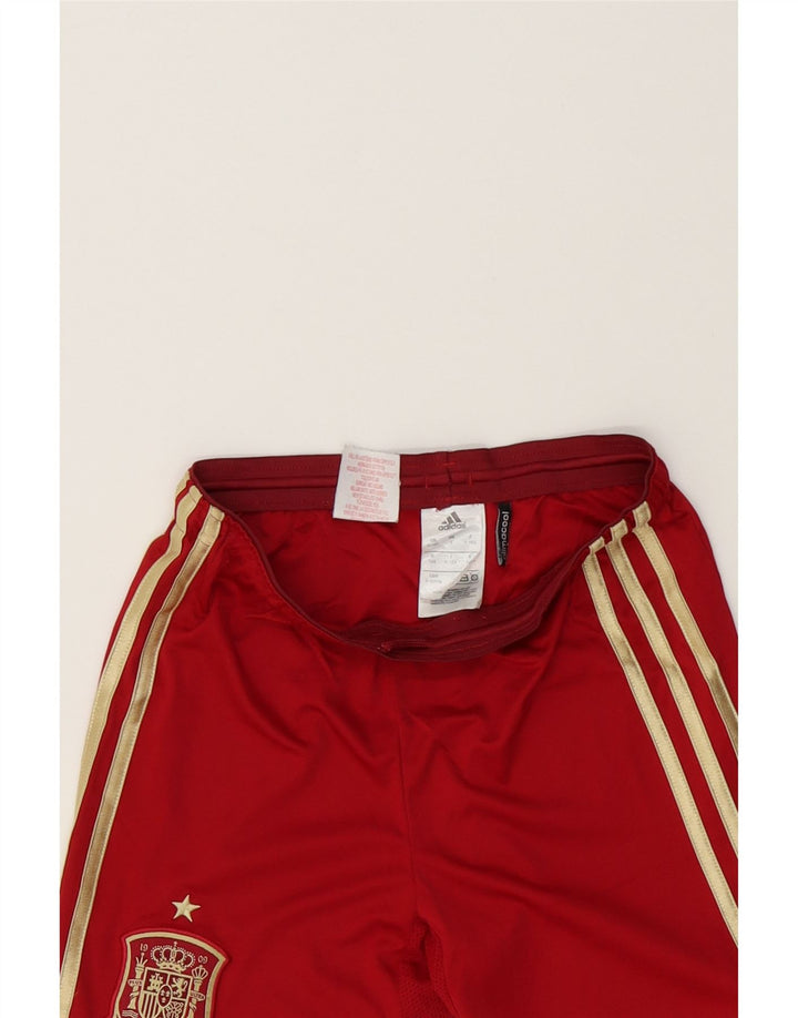 ADIDAS Boys Espana Graphic Sport Shorts 9-10 Years  Red Polyester Vintage Adidas and Second-Hand Adidas from Messina Hembry 