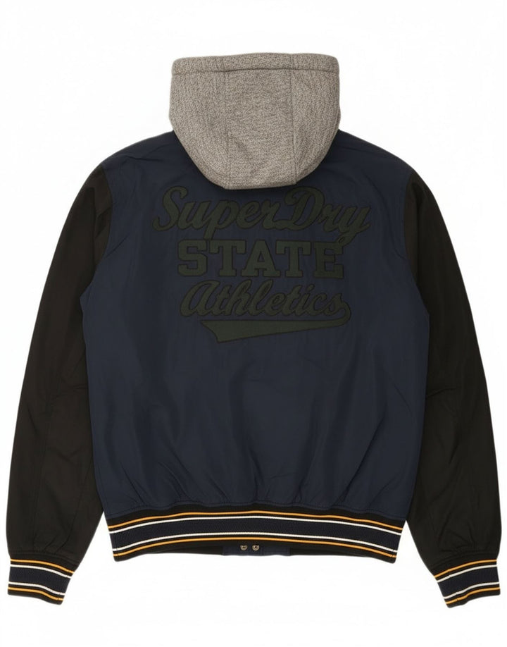 Ανδρικό μπουφάν Superdry Graphic Varsity UK 40 Large Navy Blue Colorblock