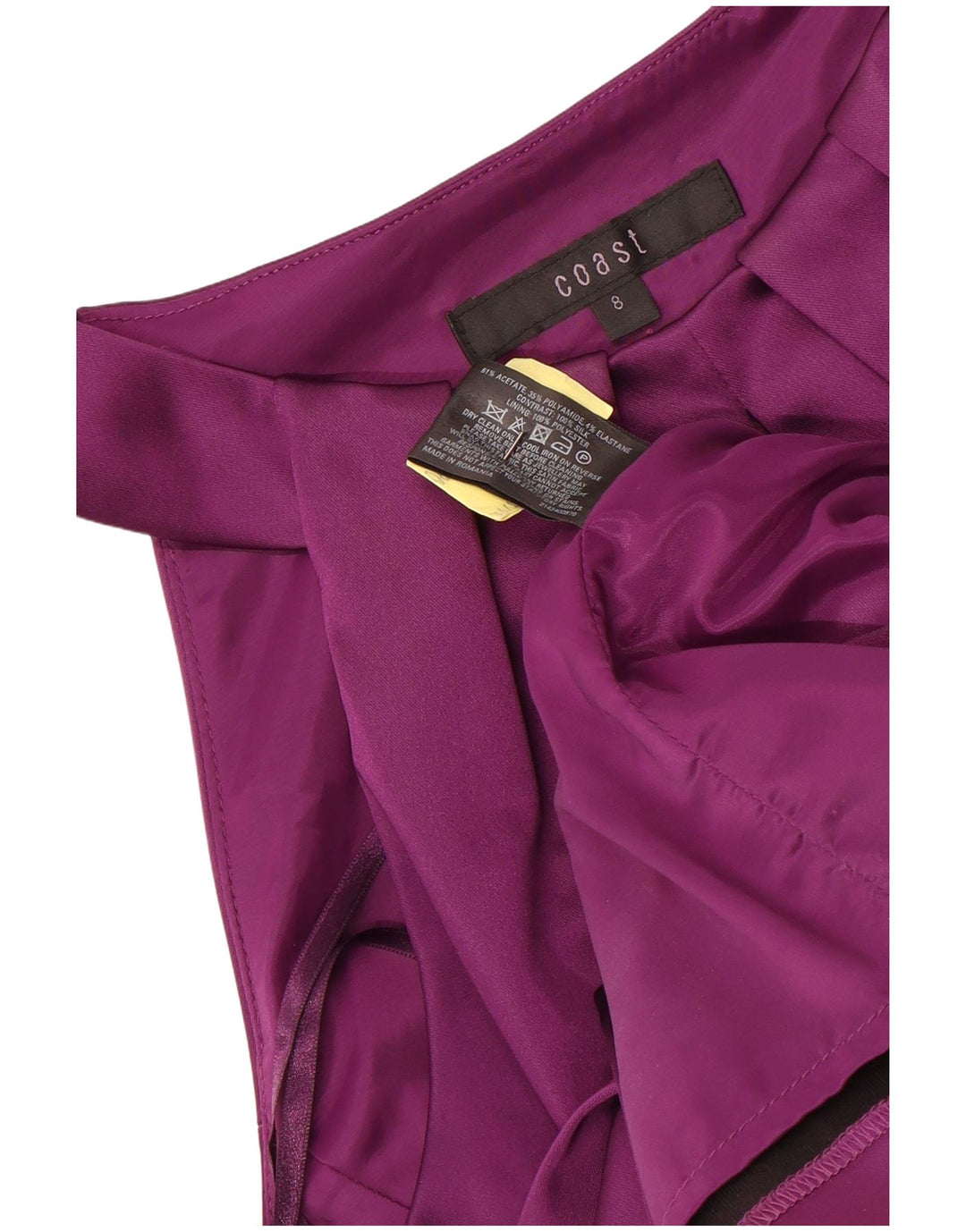 Γυναικείο φόρεμα με θήκη COAST UK 8 Small Maroon Acetate