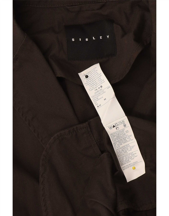 Sisley Ανδρικό Μπουφάν Blazer 2 Κουμπιών IT 48 Μεσαίο Καφέ Βαμβακερό