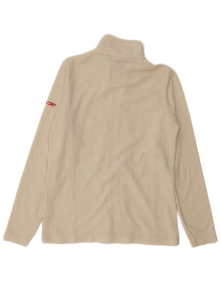 Reebok Γυναικείο Fleece Jacket UK 10 Small Off White Polyester