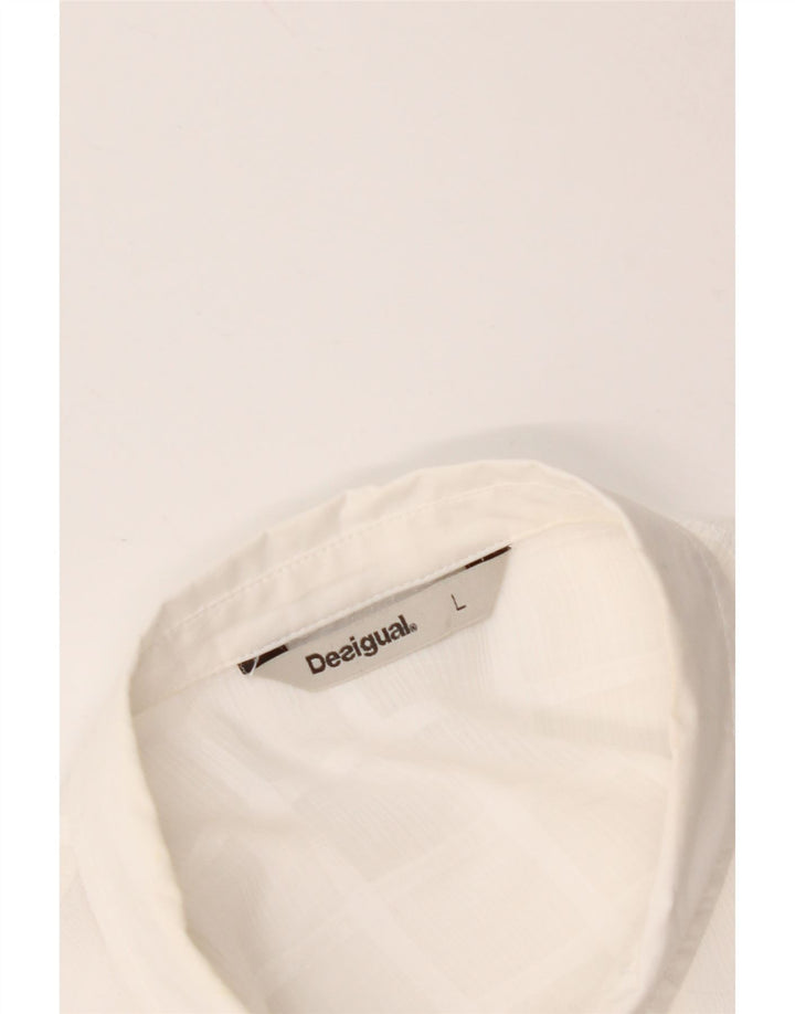 DESIGUAL Γυναικείο Longline Μπλούζα UK 16 Large White