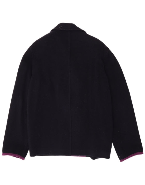 Ferre Γυναικείο παλτό μπιζελιού UK 14 Large Navy Blue