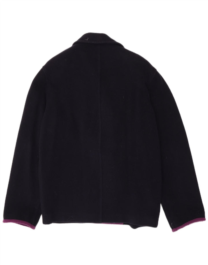 Ferre Γυναικείο παλτό μπιζελιού UK 14 Large Navy Blue