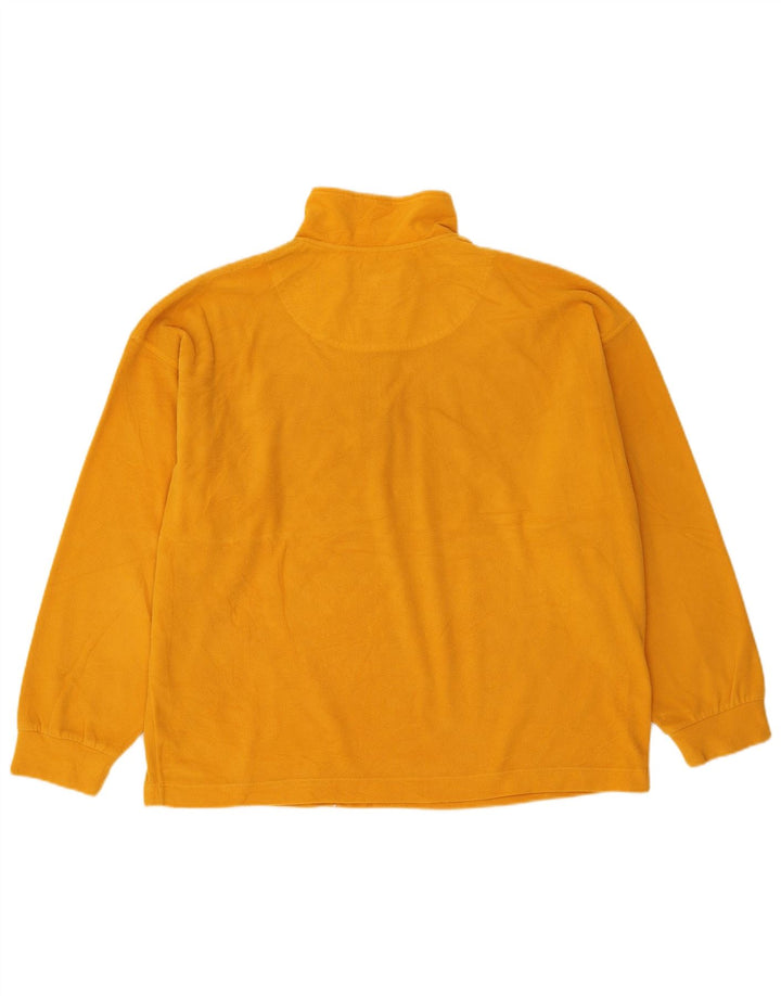 Σκεφτείτε Pink Mens Zip Neck Fleece Jumper Large Yellow