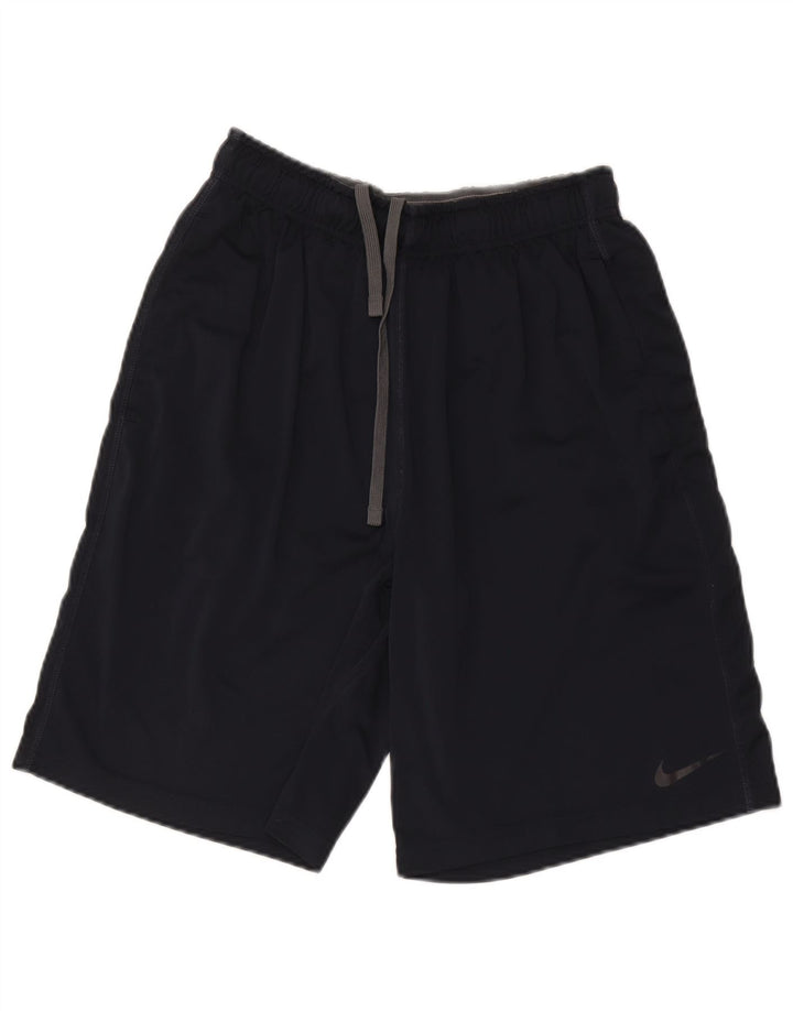 Γυναικείο αθλητικό σορτς Nike Dri Fit UK 14 μεσαίου μπλε πολυεστέρα