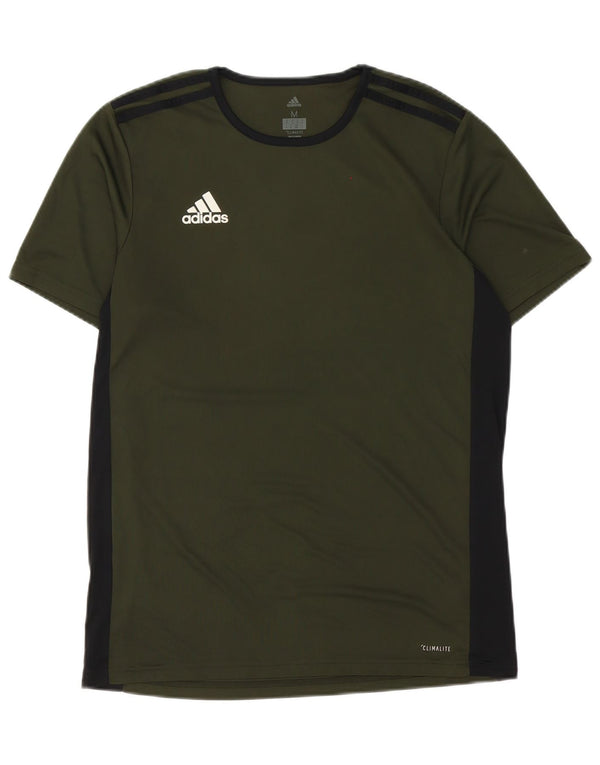 Ανδρικό T-Shirt Climalite Adidas Top Medium Green Colourblock Πολυεστέρας