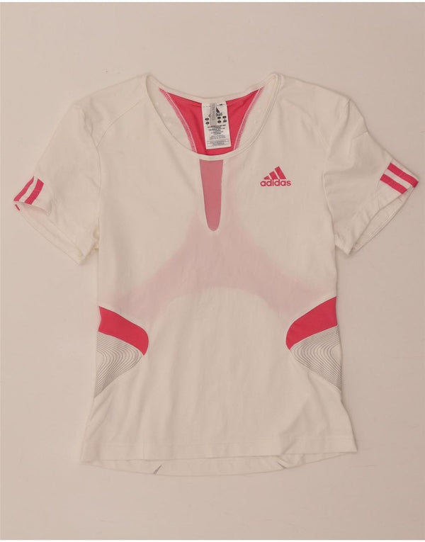 Adidas Γυναικείο T-Shirt Clima 365 Top UK 12 Medium White Colourblock