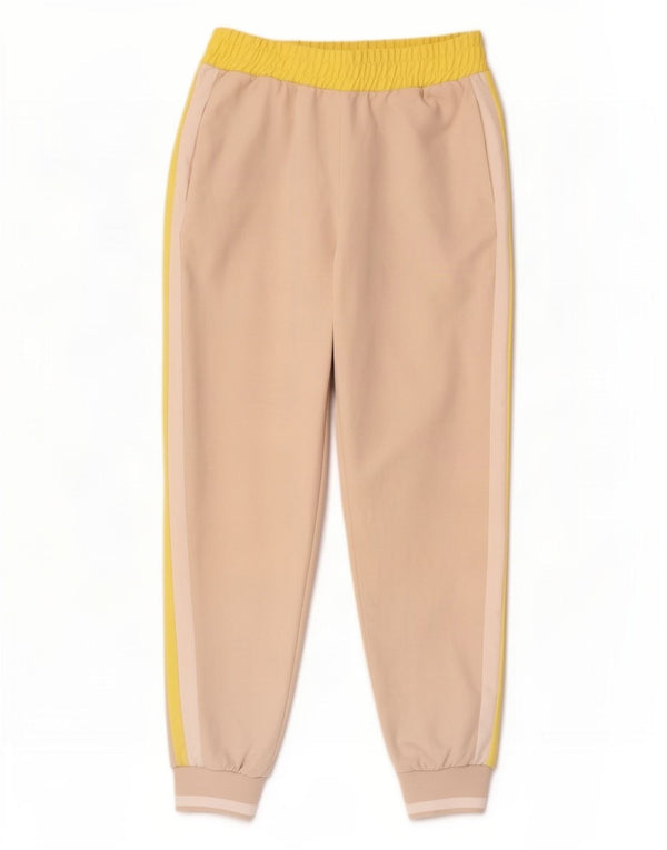 Zara γυναικεία αθλητική φόρμα παντελόνι Joggers UK 10 Small Beige Colourblock
