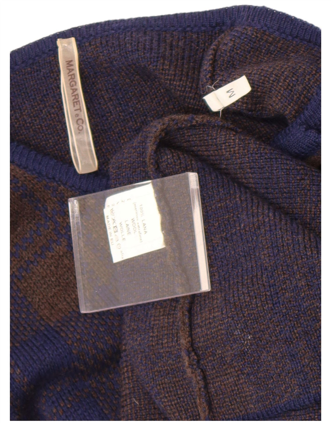 Vintage Γυναικείο πουλόβερ Longline Cardigan UK 14 Medium Navy Blue Check