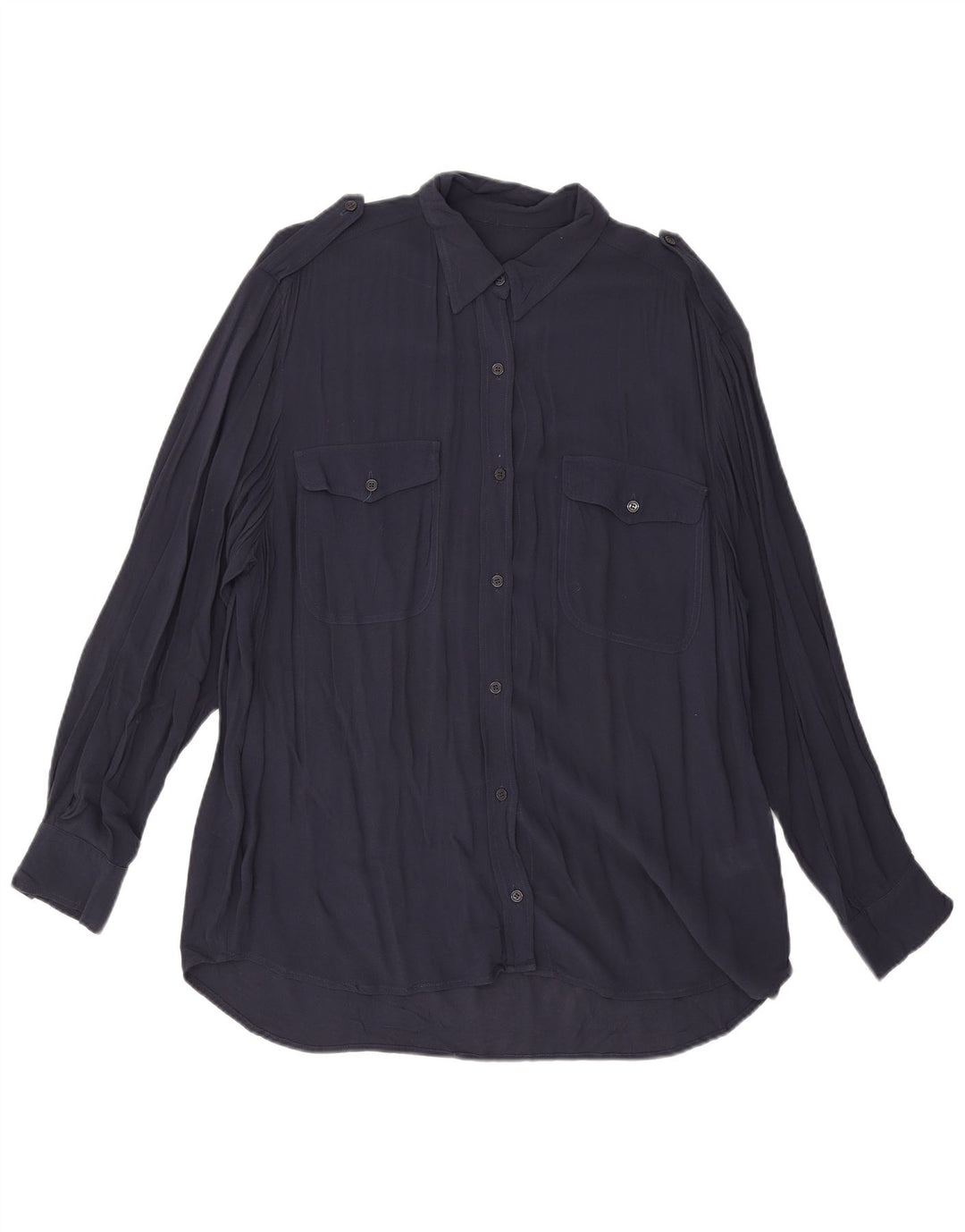 Γυναικείο πουκάμισο French Connection Μπλούζα UK 12 Medium Navy Blue Viscose