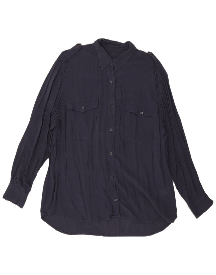 Γυναικείο πουκάμισο French Connection Μπλούζα UK 12 Medium Navy Blue Viscose