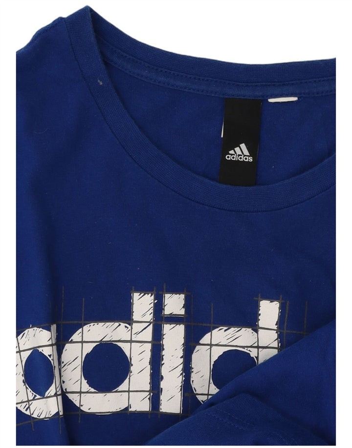 Ανδρικό γραφικό T-Shirt Adidas Top Medium Blue