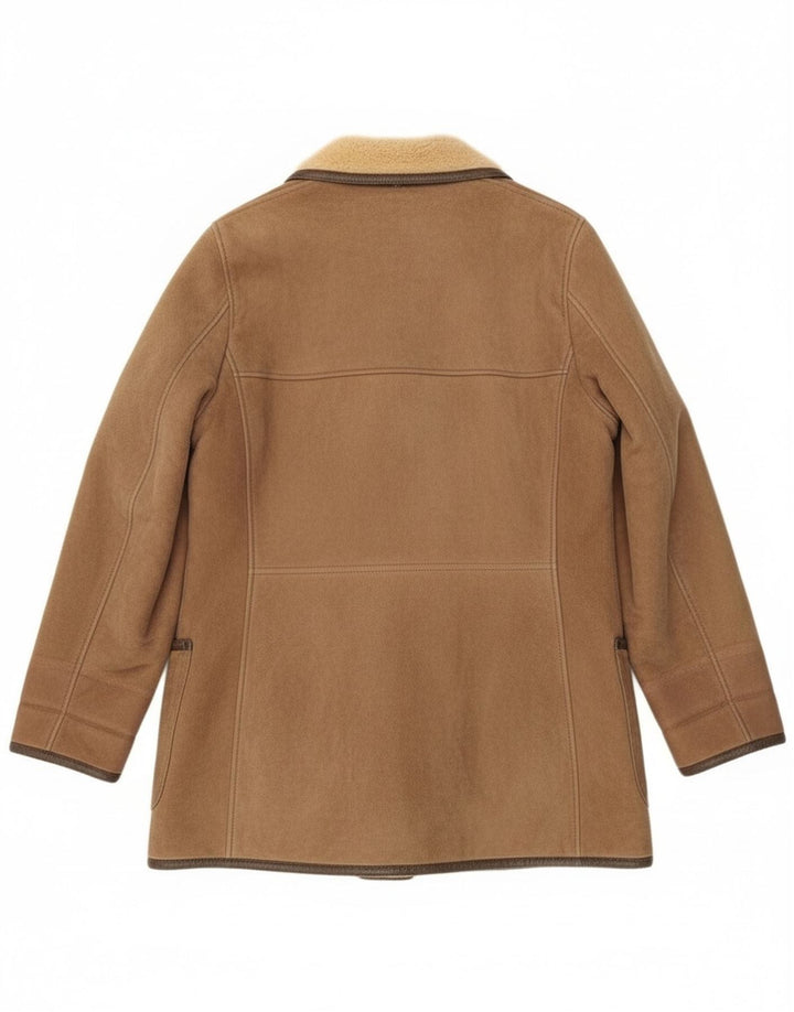 Vintage Γυναικείο Παλτό Shearling UK 16 Large Beige