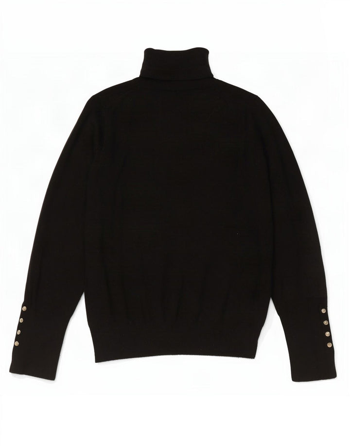 Zara Γυναικείο πουλόβερ με ρολό λαιμόκοψη UK 10 Small μαύρο