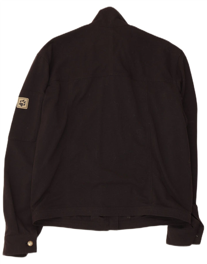 Ανδρικό μπουφάν βροχής JACK WOLFSKIN UK 36/38 Μεσαίο μαύρο πολυαμίδιο