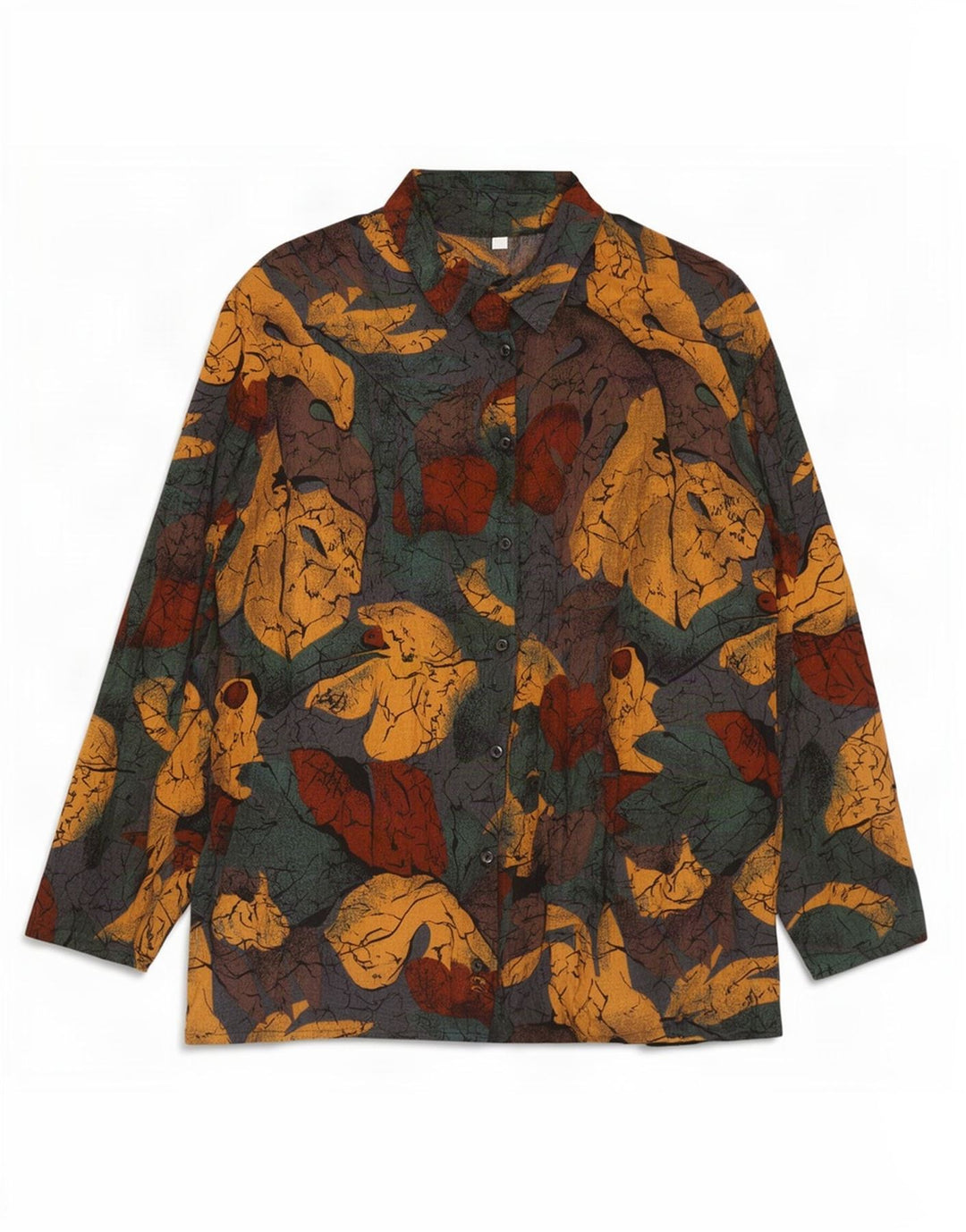 Vintage γυναικείο πουκάμισο μπλούζα UK 14 Medium πολύχρωμο Floral