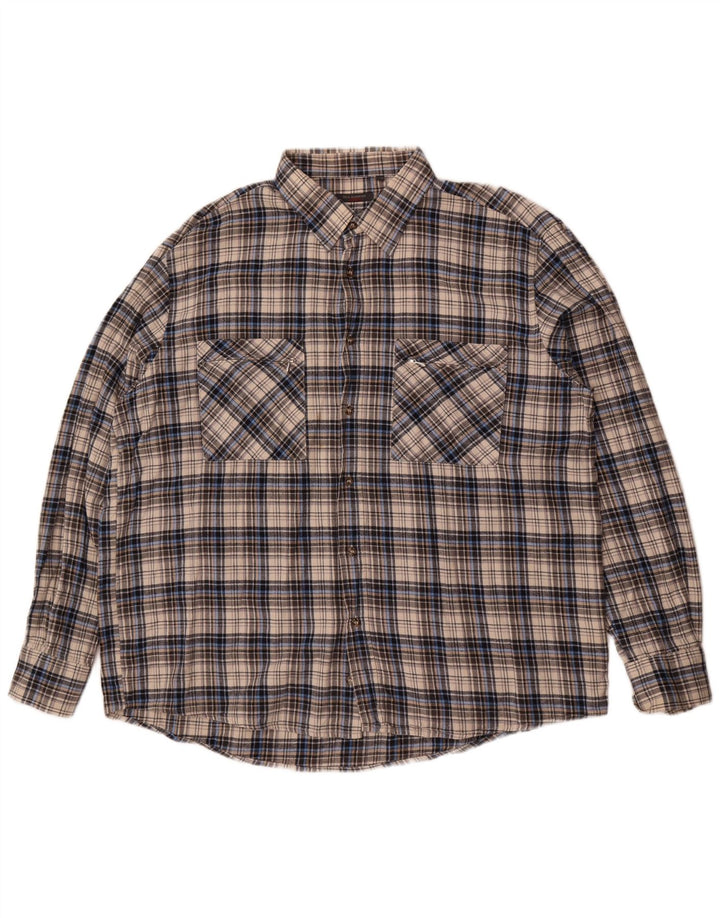 Ανδρικό πουκάμισο Sea Barrier Flannel 2XL Grey Check Cotton