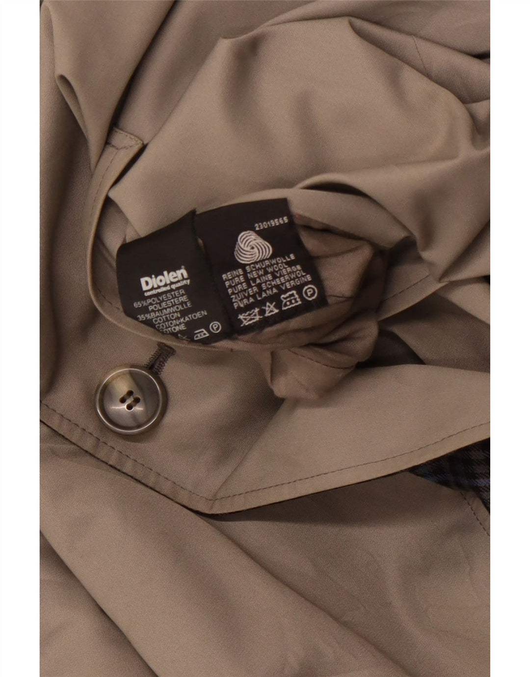 DIOLEN Ανδρική αναστρέψιμη καμπαρντίνα UK 40 Large Grey Check Polyester