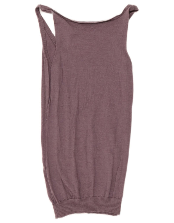 Massimo Dutti Γυναικείο γιλέκο Tank Top UK 12 Medium Purple Wool