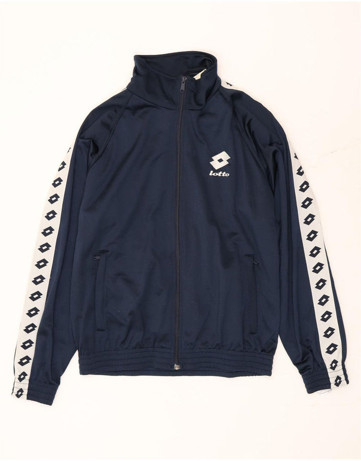 Ανδρική φόρμα γραφικών Lotto Top Jacket Μεγάλο μπλε Navy Colourblock