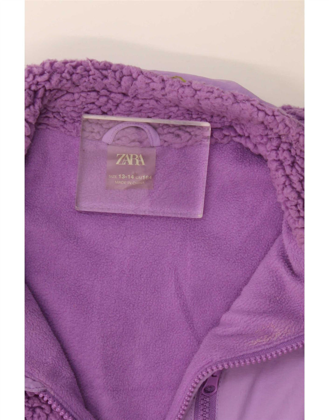 Zara Girls Fleece Jacket 13-14 Years Purple