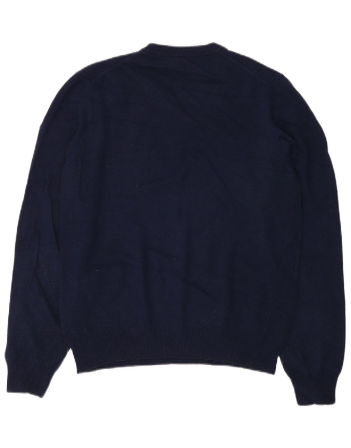 Γυναικείο πουλόβερ Colmar με V λαιμόκοψη UK 14 Medium Navy Blue Wool