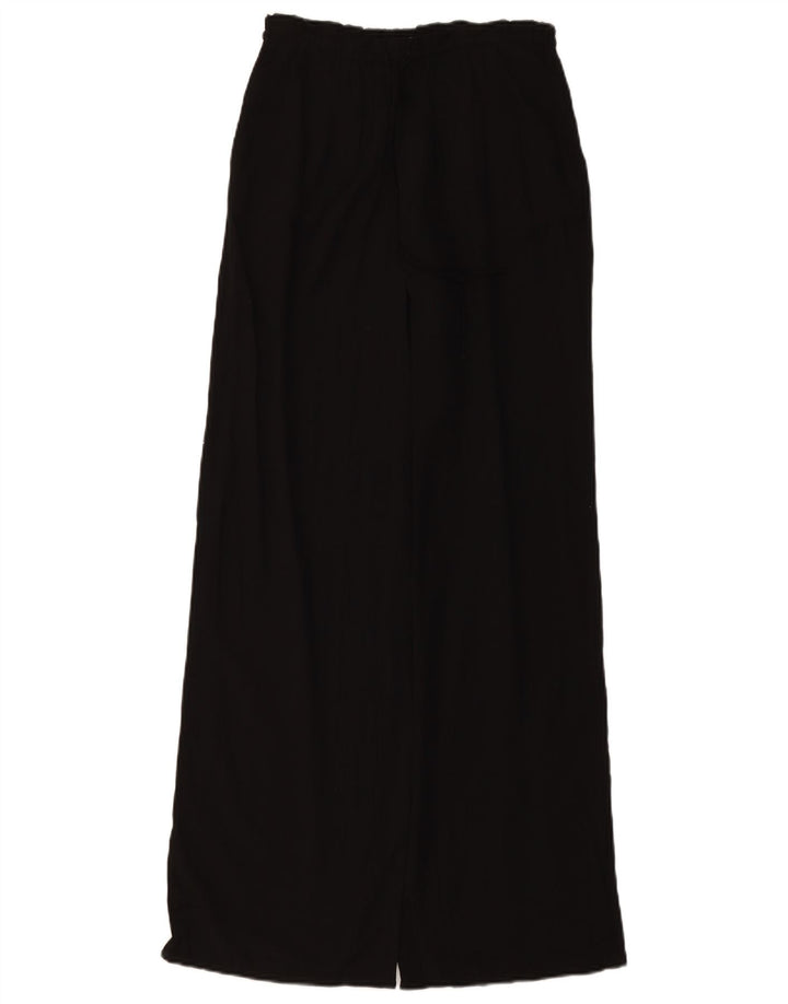 ZARA γυναικείο ψηλόμεσο φαρδύ παντελόνι UK 4 XS W24 L11 μαύρο