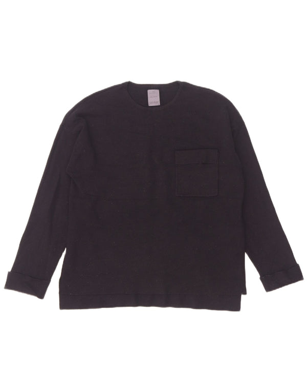 Zara Girls Crew Neck Jumper πουλόβερ 13-14 ετών Navy Blue Viscose