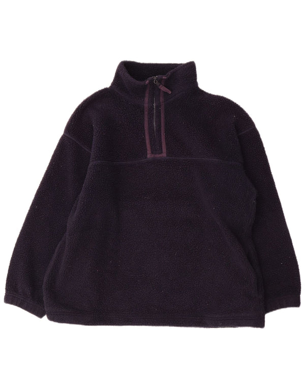 Marks & Spencer Womens Oversized Fleece Jumper UK 12 Medium Navy Blue