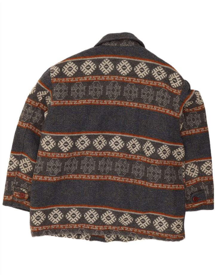 VINTAGE Ανδρικό σακάκι Sherpa UK 42 XL Navy Blue Fair Isle