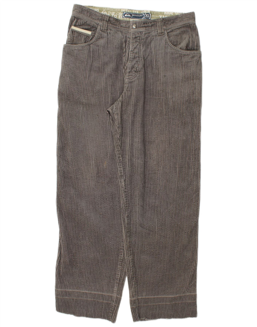 Ανδρικό ίσιο κοτλέ παντελόνι QUIKSILVER XL W36 L32 Γκρι βαμβακερό