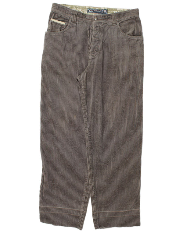 Ανδρικό ίσιο κοτλέ παντελόνι QUIKSILVER XL W36 L32 Γκρι βαμβακερό