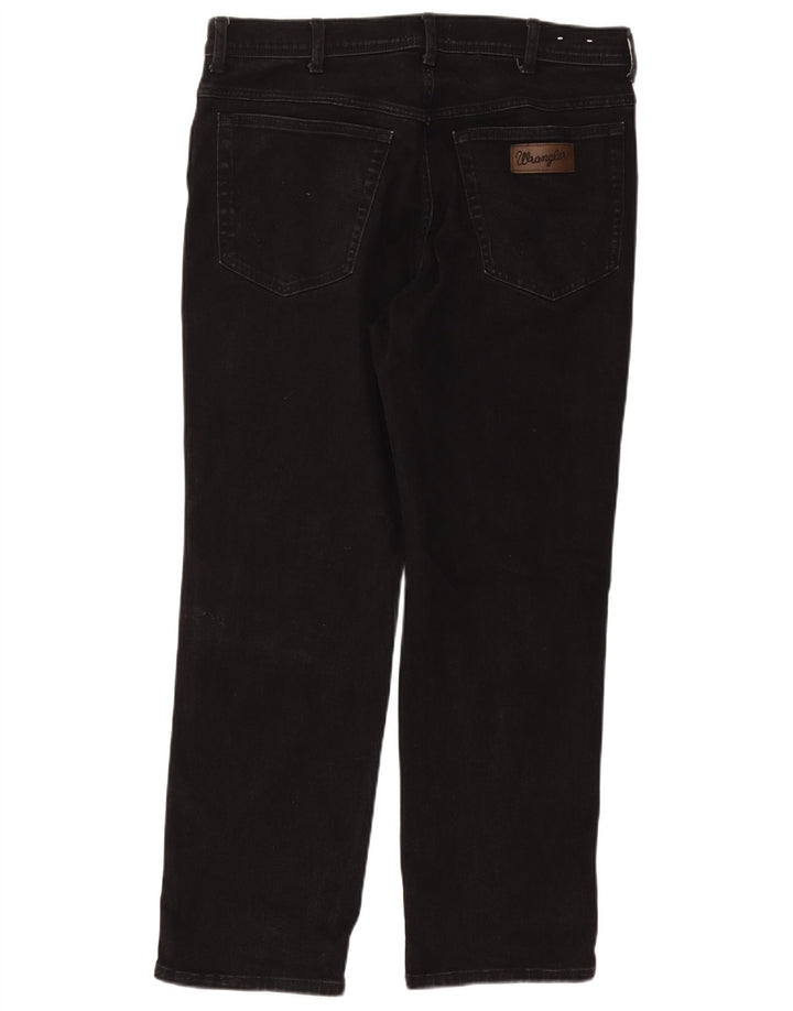 WRANGLER Ανδρικό Texas Straight Jeans W38 L30 Μαύρο βαμβακερό
