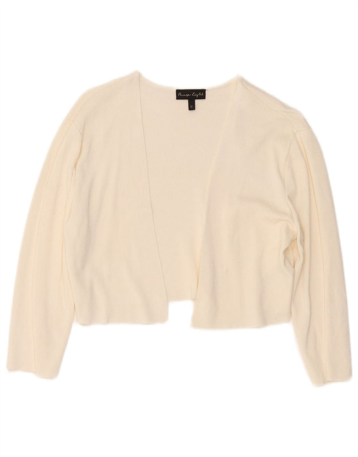 Φάση Οκτώ Γυναικεία 3/4 Ανοιχτό μανίκι Bolero Jumper UK 14 Medium Off White
