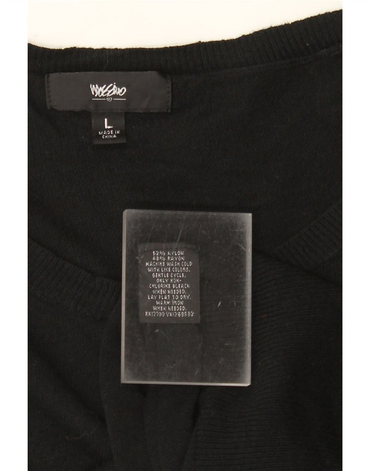 MOSSIMO Γυναικείο πουλόβερ με λαιμόκαυστο UK 14 μεγάλο μαύρο νάιλον