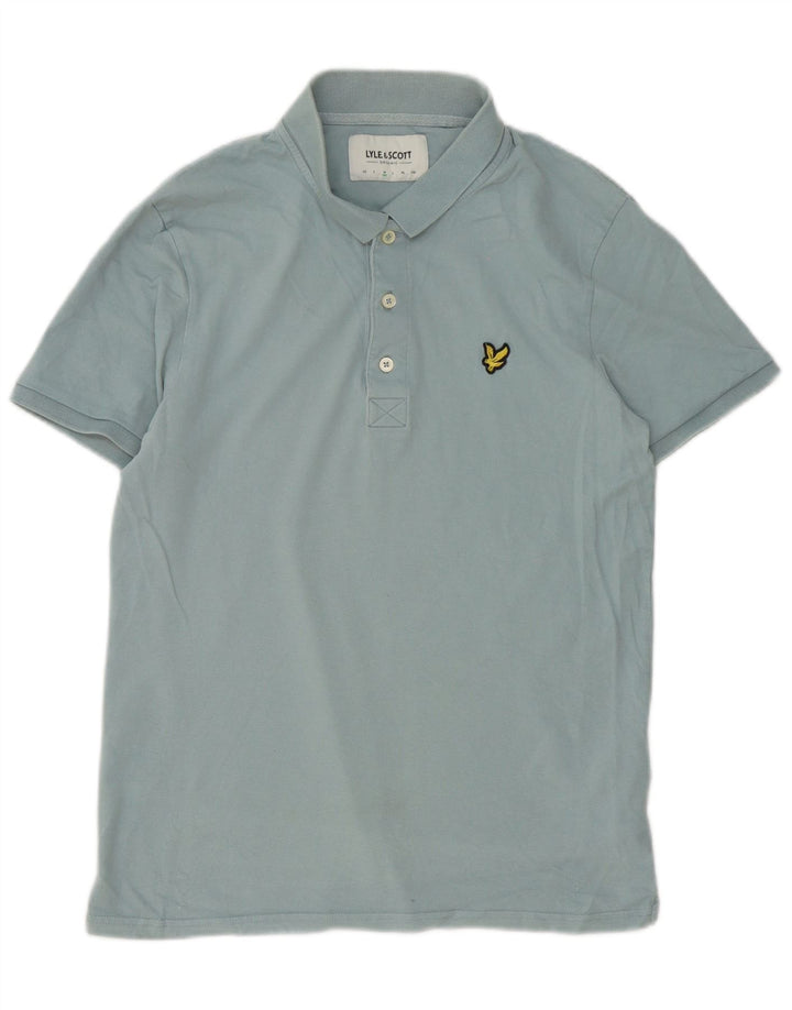 Ανδρικό πουκάμισο πόλο Lyle & Scott, μεσαίο μπλε βαμβακερό