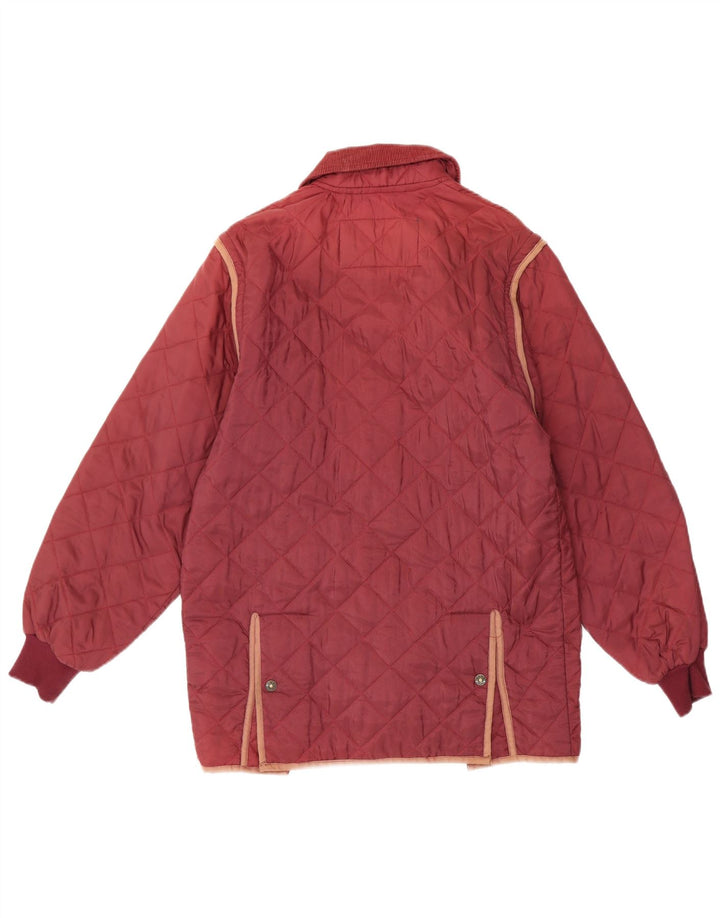 Vintage Ανδρικό καπιτονέ μπουφάν UK 36 Small Burgundy Nylon