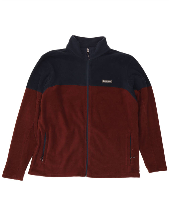 Ανδρικό μπουφάν Columbia Fleece UK 44 2XL Maroon Colourblock Polyester