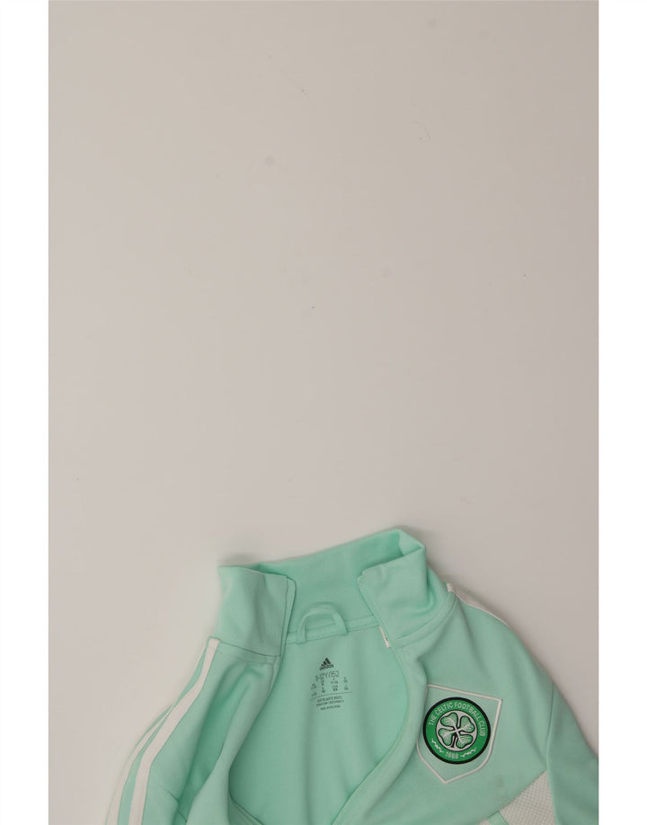 ADIDAS Boys Tracksuit Top Jacket 11-12 Years Turquoise Polyester Vintage Adidas and Second-Hand Adidas from Messina Hembry 