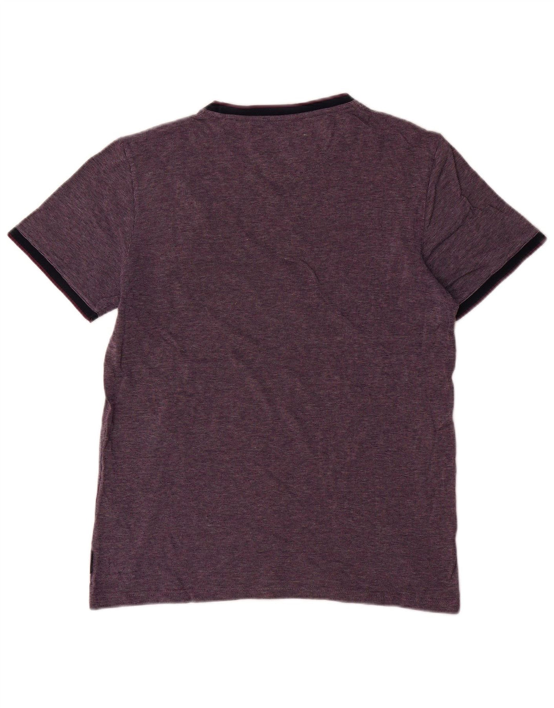 Ανδρικό T-Shirt Ted Baker Top Size 3 Βαμβακερό μεσαίο μωβ