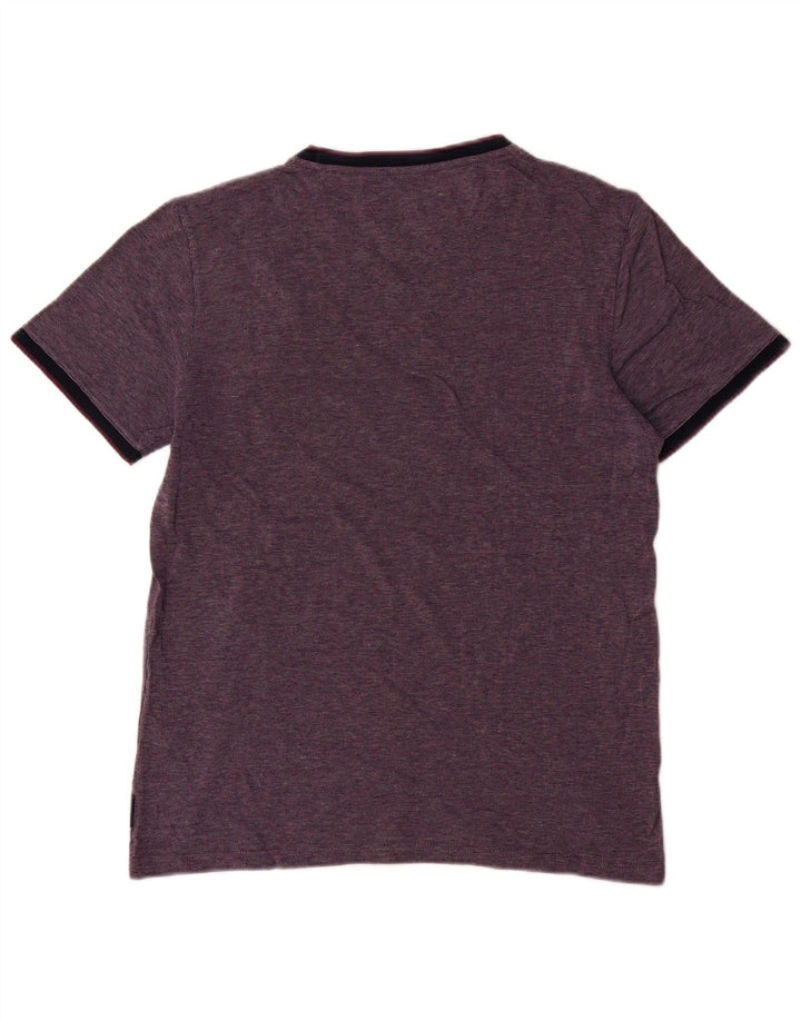 Ανδρικό T-Shirt Ted Baker Top Size 3 Βαμβακερό μεσαίο μωβ